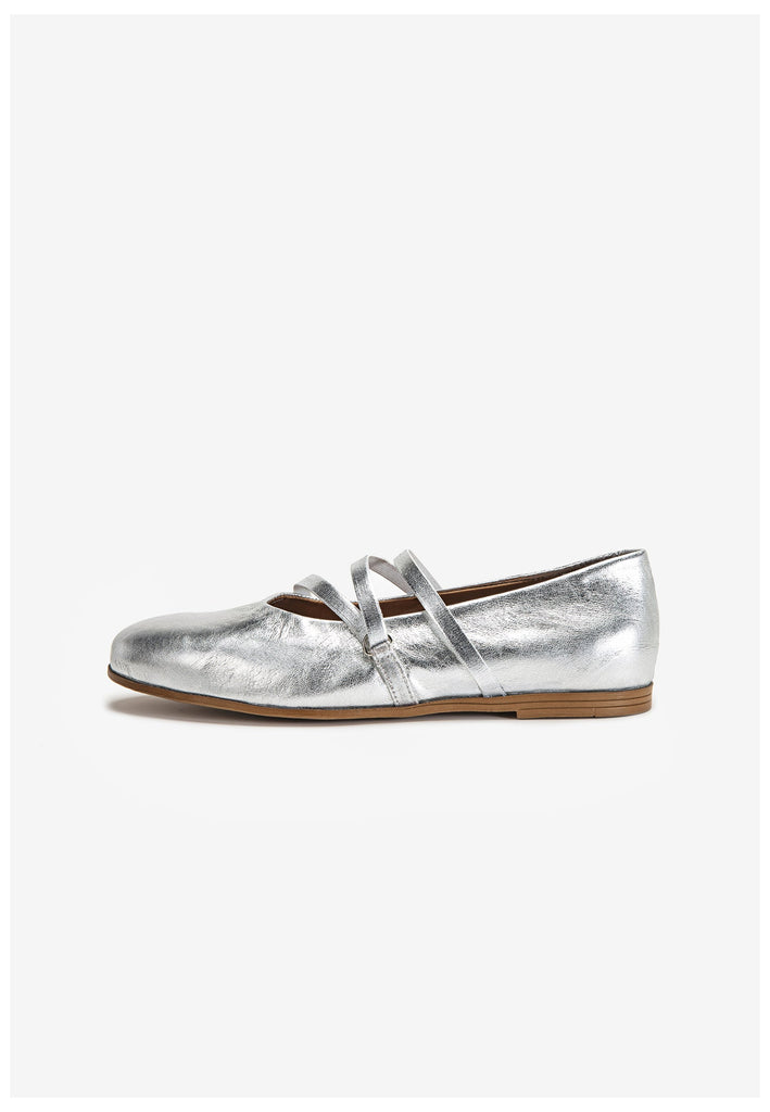 Inuovo Ballerinas Leder Silber