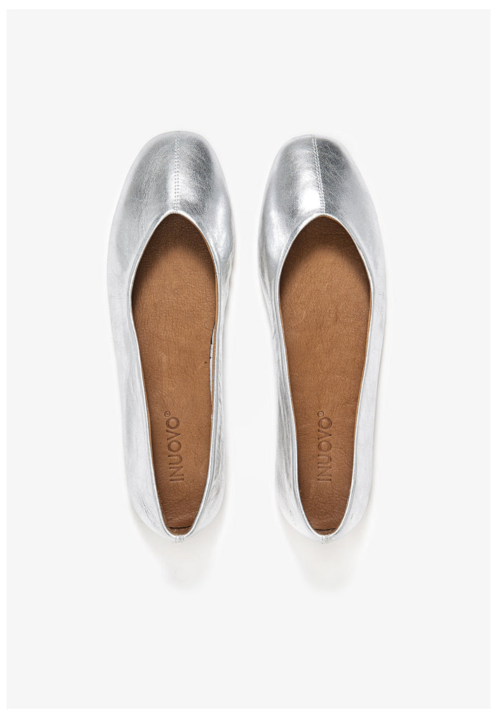 Inuovo Ballerinas Leder Silber