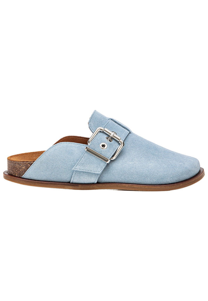 Inuovo Clogs Veloursleder Hellblau