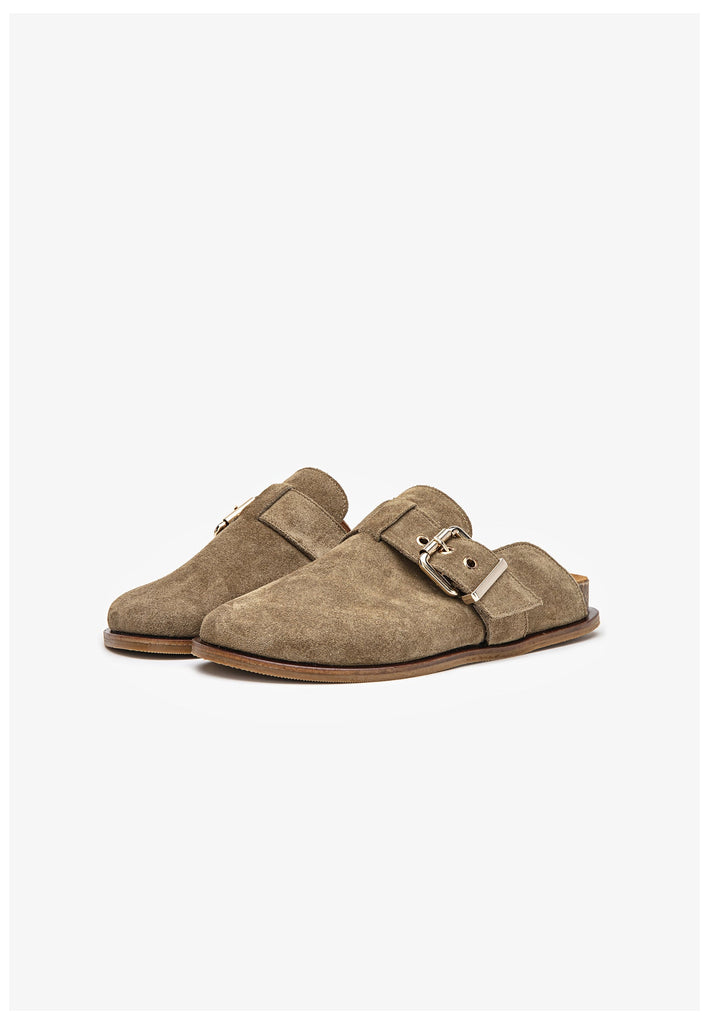 Inuovo Clogs Veloursleder Natur