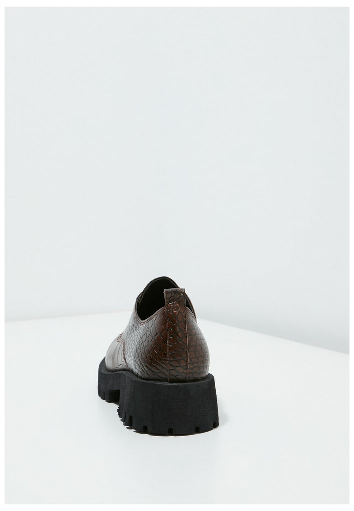 Inuovo Halbschuhe Leder Dunkelbraun