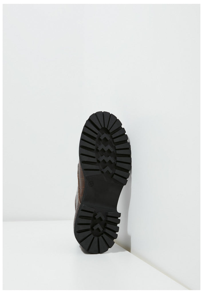 Inuovo Halbschuhe Leder Dunkelbraun