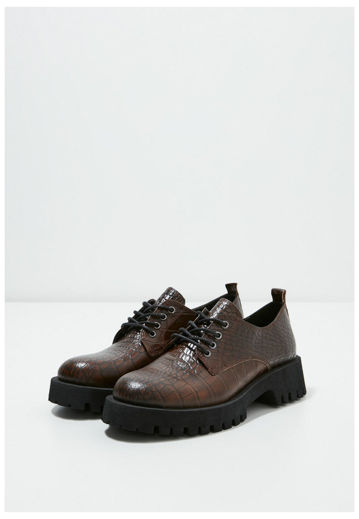 Inuovo Halbschuhe Leder Dunkelbraun