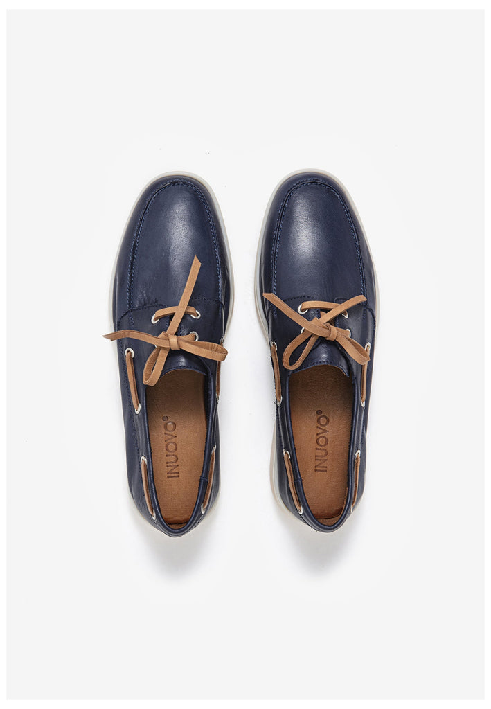 Inuovo Halbschuhe Leder Navy