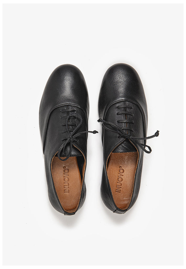 Inuovo Halbschuhe Leder Schwarz