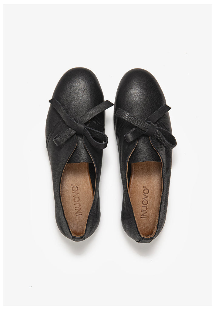 Inuovo Halbschuhe Leder Schwarz