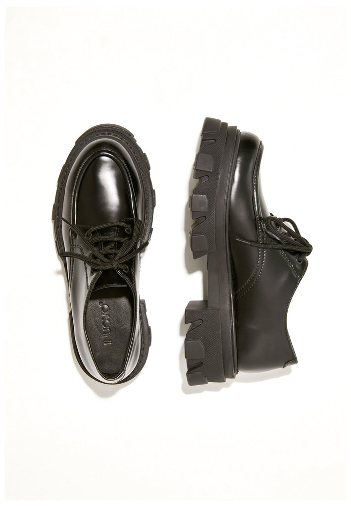 Inuovo Halbschuhe Leder Schwarz