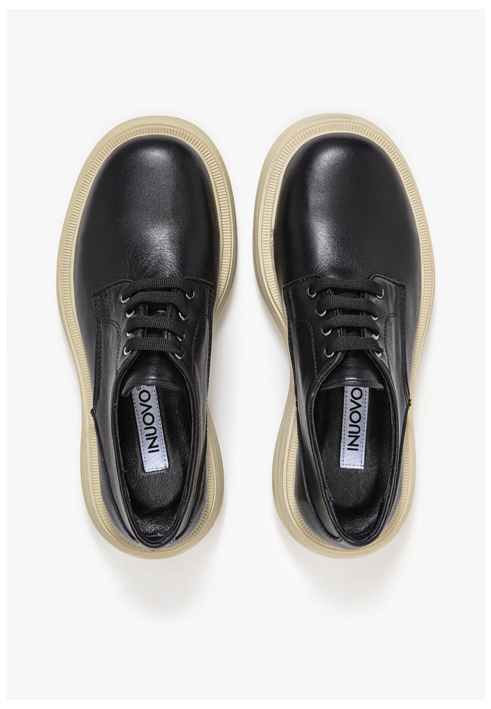 Inuovo Halbschuhe Leder Schwarz