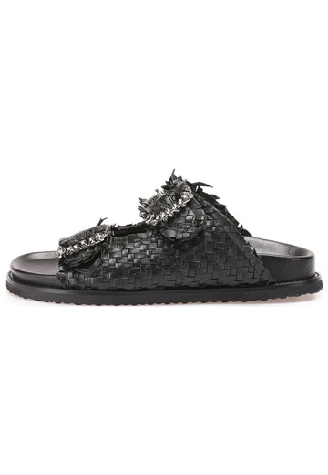 Pantoletten Inuovo Pantoletten Leder Schwarz