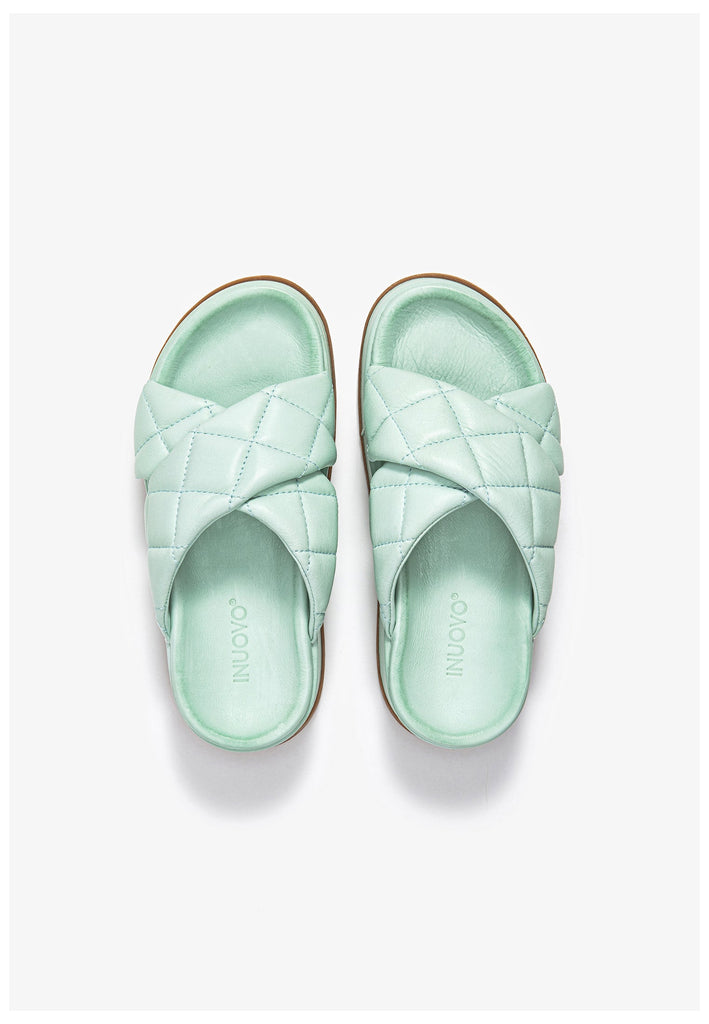 Inuovo Pantoletten Leder Aqua