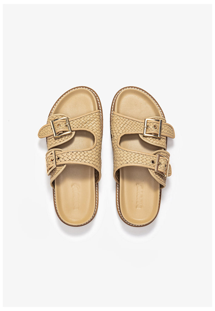 Inuovo Pantoletten Leder Beige