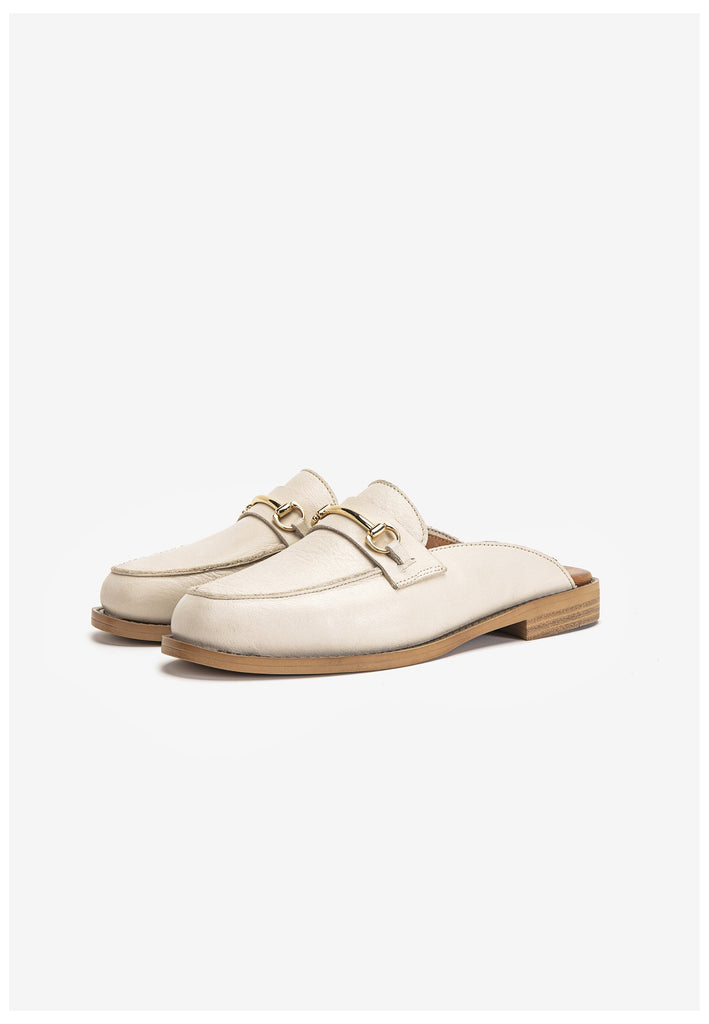 Inuovo Pantoletten Leder Beige