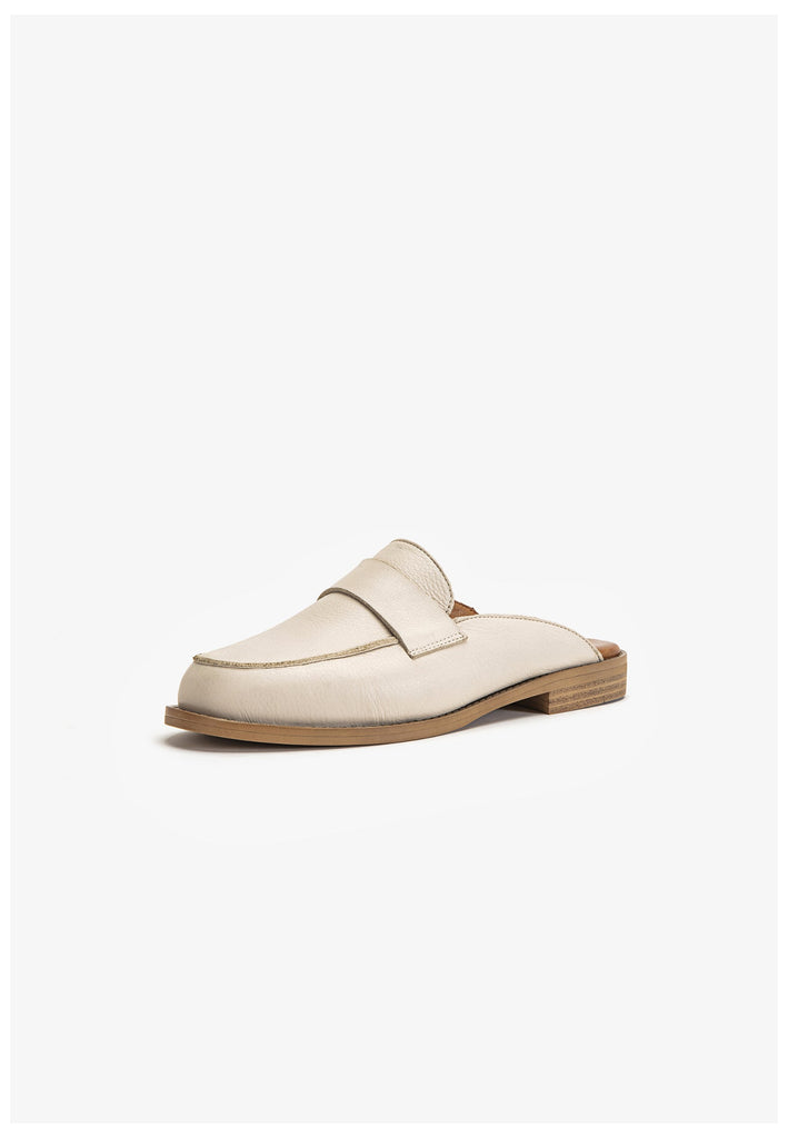 Inuovo Pantoletten Leder Beige