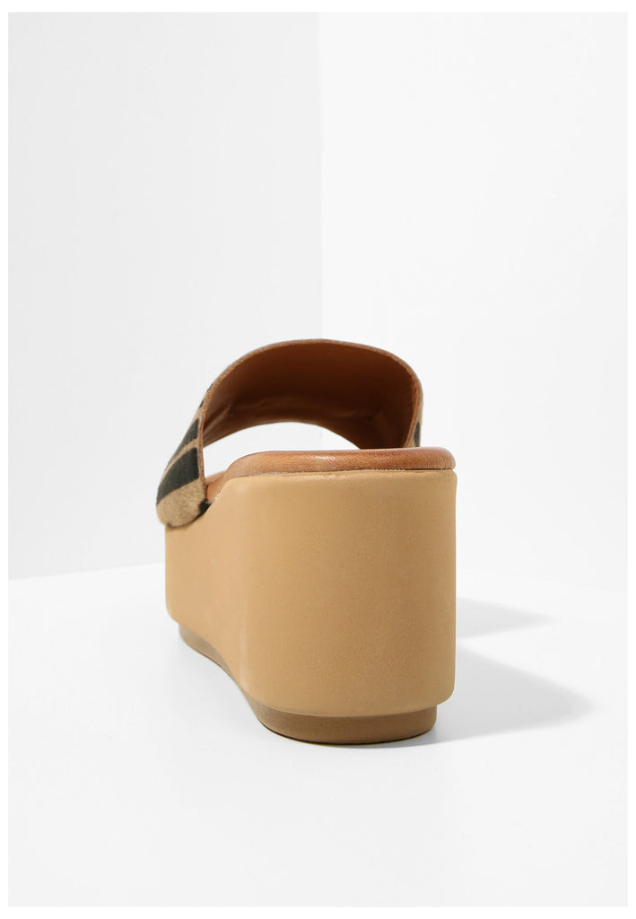 Inuovo Pantoletten Leder Braun/Schwarz