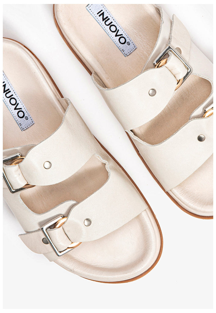 Inuovo Pantoletten Leder Cream
