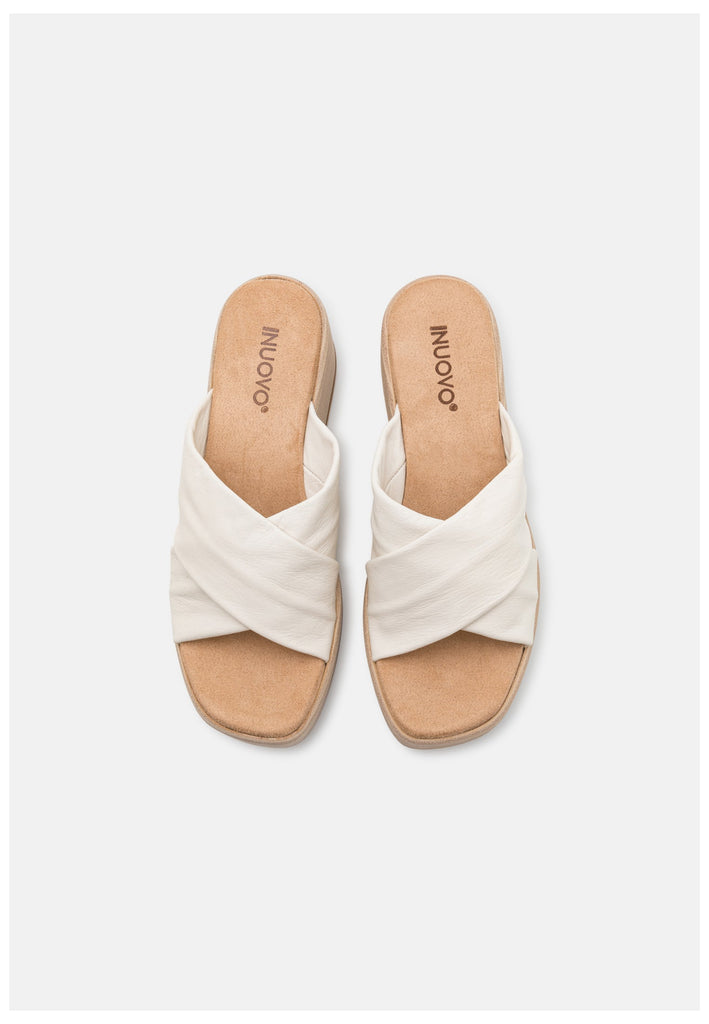 Inuovo Pantoletten Leder Creme