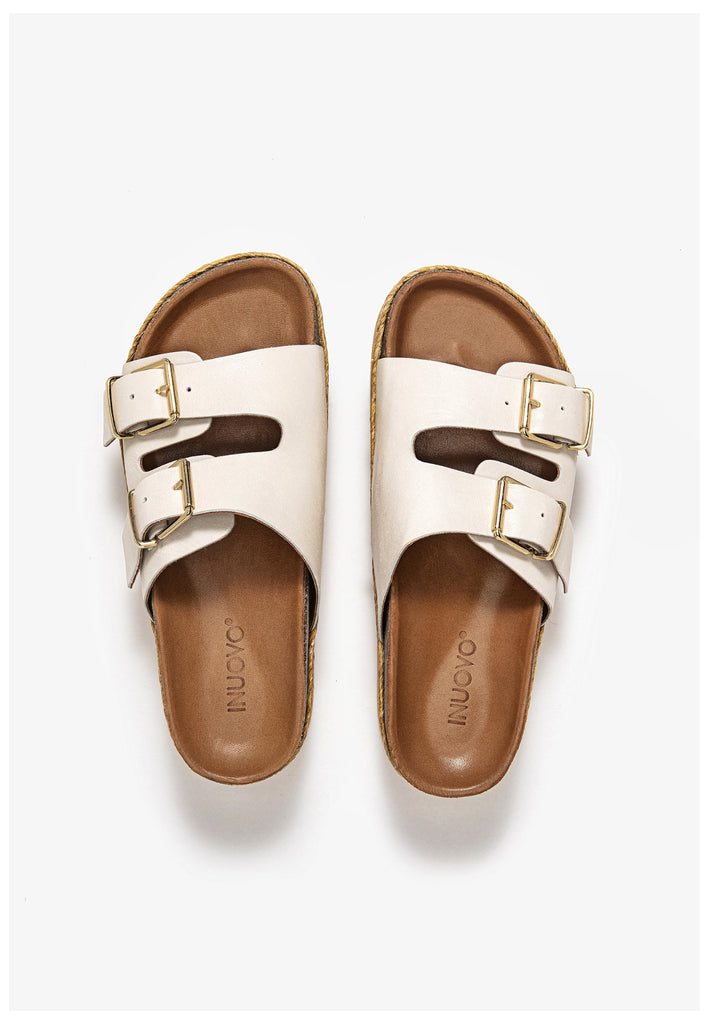 Inuovo Pantoletten Leder Creme