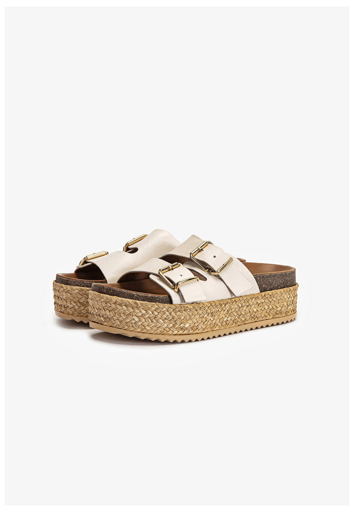 Inuovo Pantoletten Leder Creme