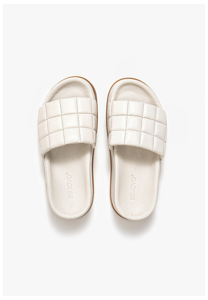 Inuovo Pantoletten Leder Creme