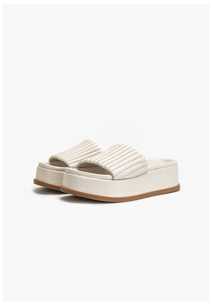 Inuovo Pantoletten Leder Creme