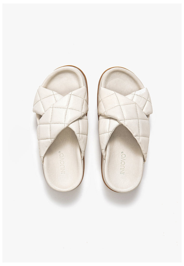 Inuovo Pantoletten Leder Creme