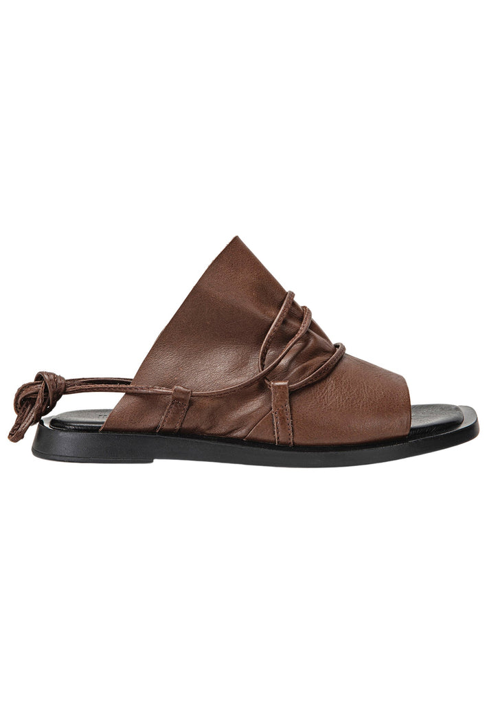 Inuovo Pantoletten Leder Dunkelbraun