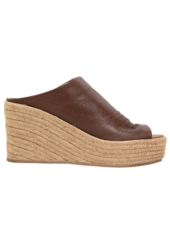 Inuovo Pantoletten Leder Dunkelbraun