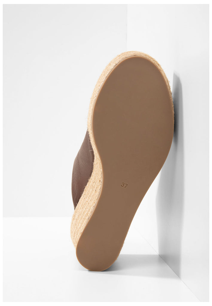 Inuovo Pantoletten Leder Dunkelbraun