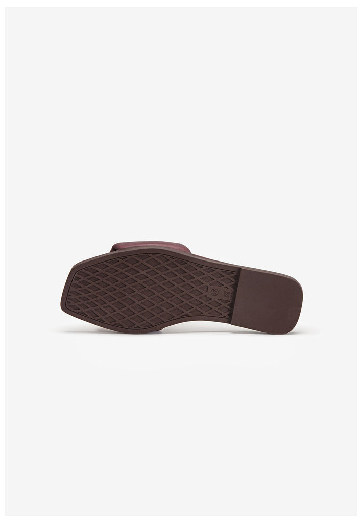 Inuovo Pantoletten Leder Dunkelrot