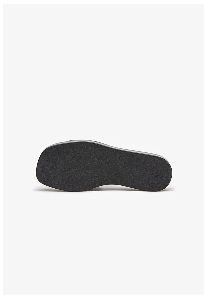 Inuovo Pantoletten Leder Dunkelrot