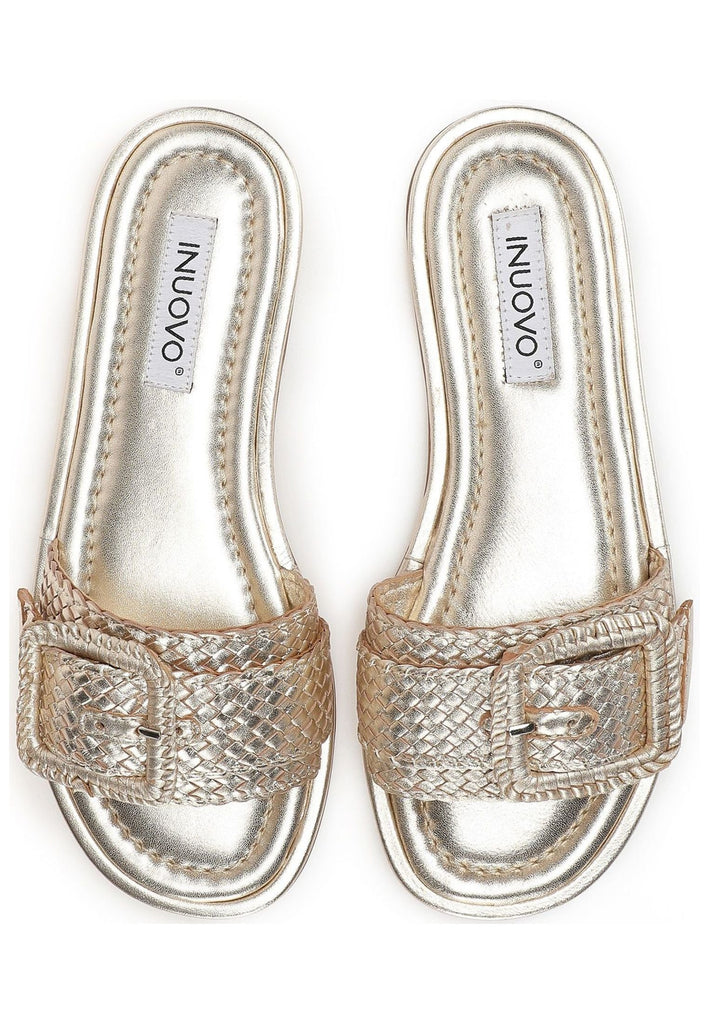 Inuovo Pantoletten Leder Gold