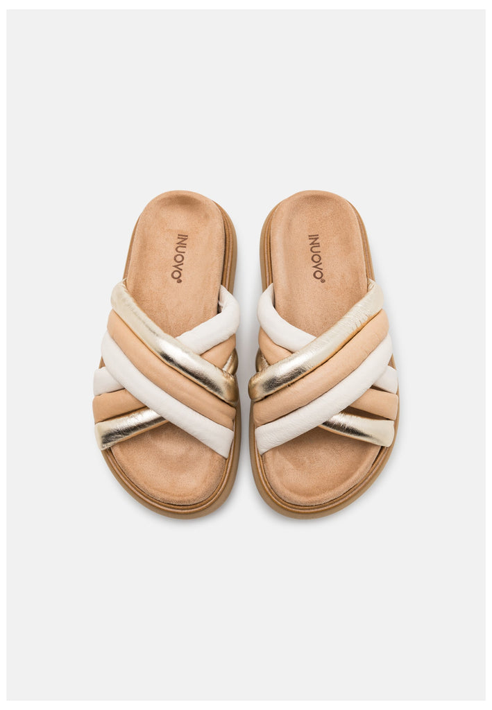 Inuovo Pantoletten Leder Gold