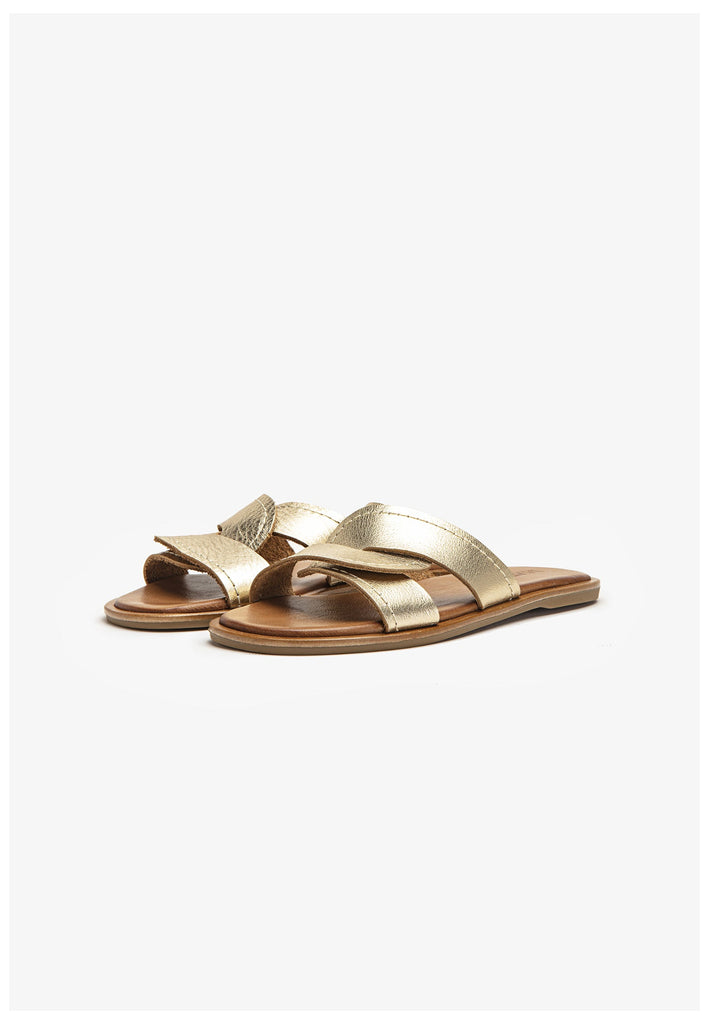 Inuovo Pantoletten Leder Gold