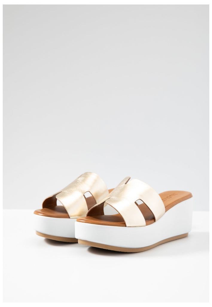 Inuovo Pantoletten Leder Gold