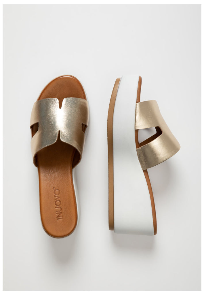Inuovo Pantoletten Leder Gold
