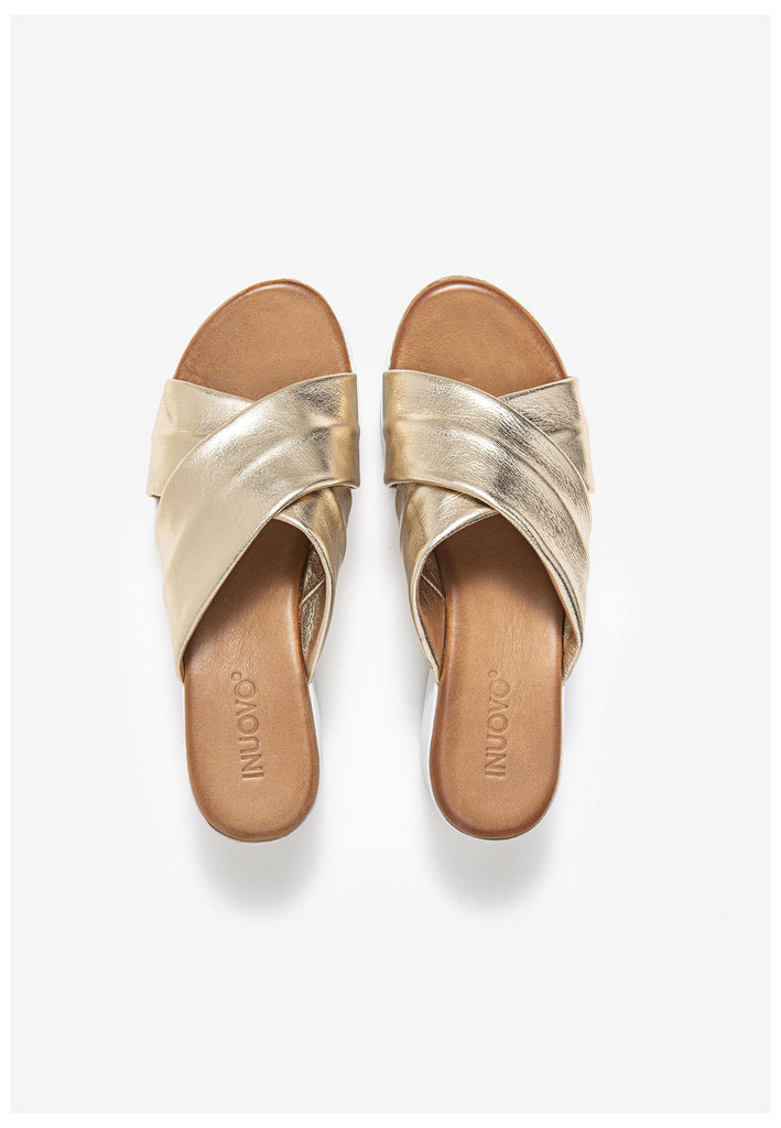 Inuovo Pantoletten Leder Gold