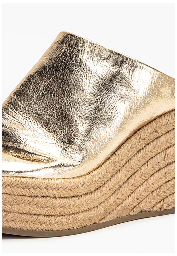 Inuovo Pantoletten Leder Gold