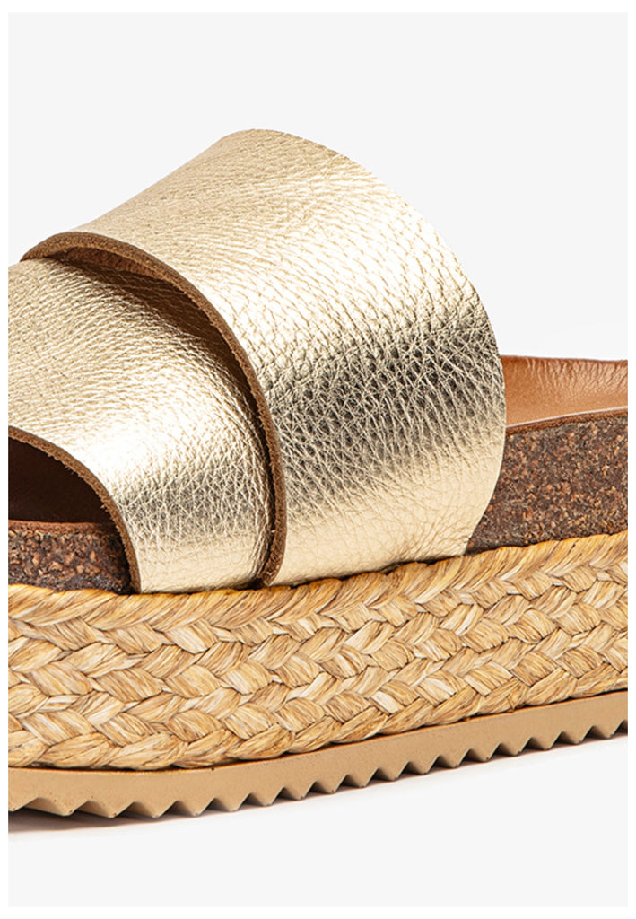 Inuovo Pantoletten Leder Gold