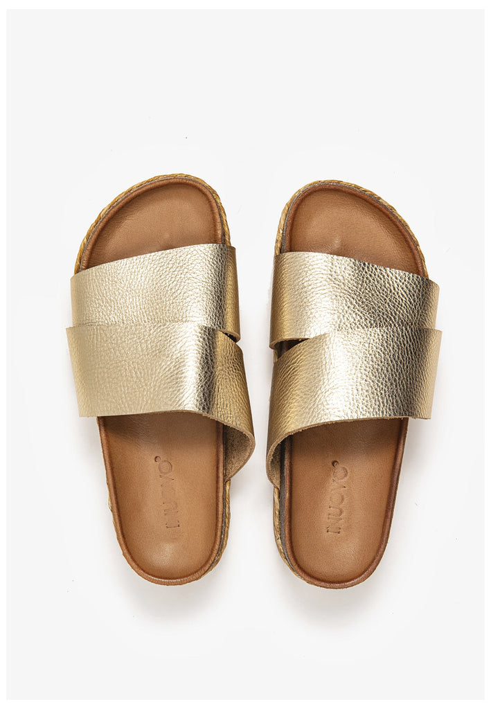 Inuovo Pantoletten Leder Gold
