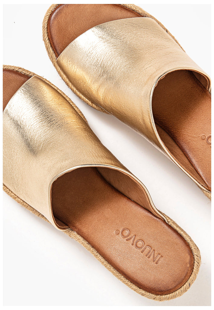 Inuovo Pantoletten Leder Gold