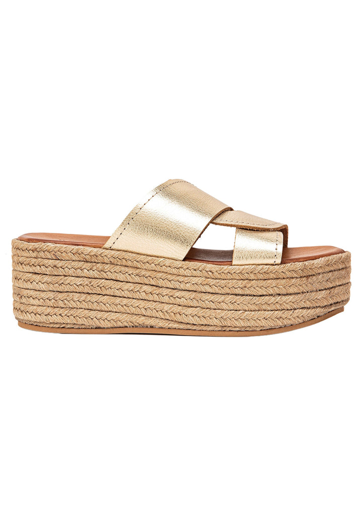 Inuovo Pantoletten Leder Gold