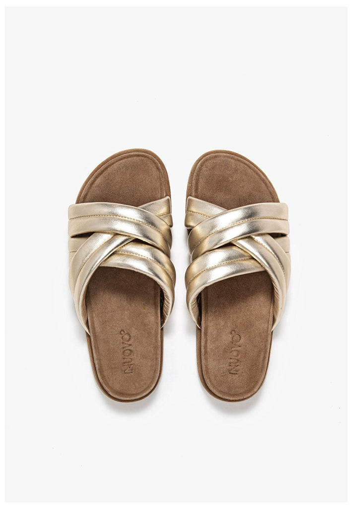Inuovo Pantoletten Leder Gold