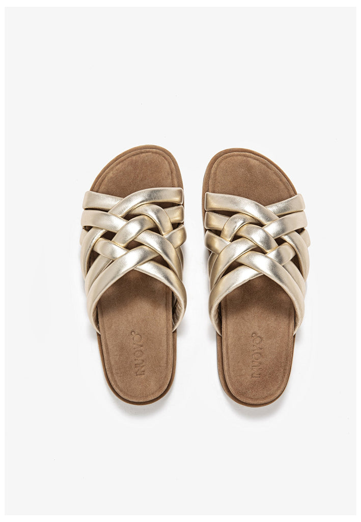 Inuovo Pantoletten Leder Gold