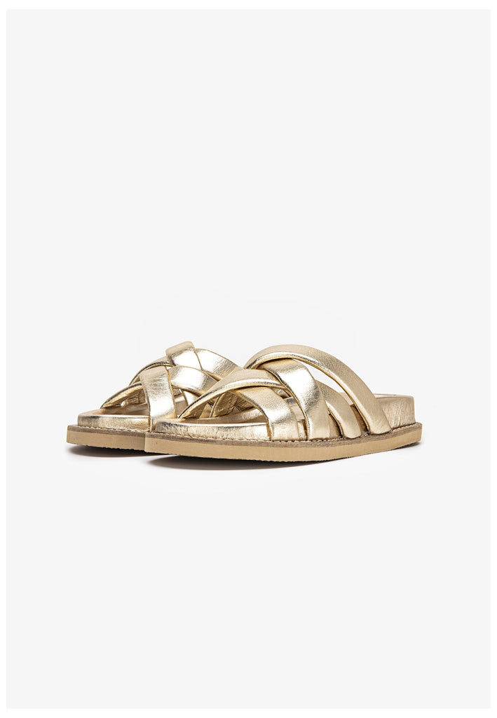 Inuovo Pantoletten Leder Gold