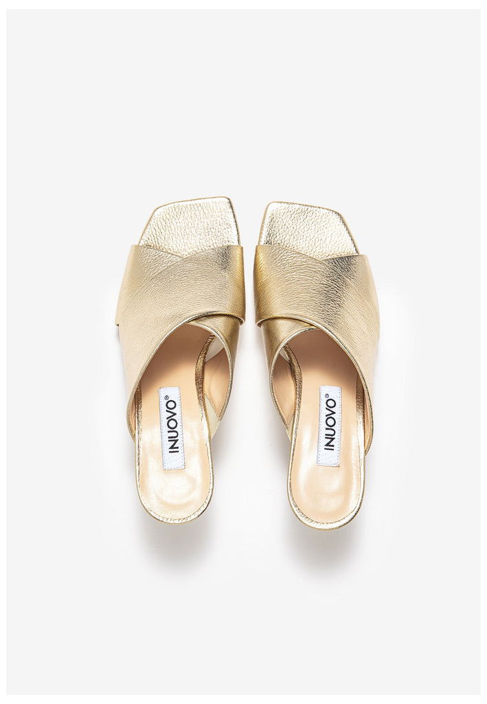 Inuovo Pantoletten Leder Gold