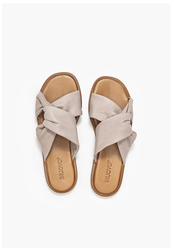 Inuovo Pantoletten Leder Grau