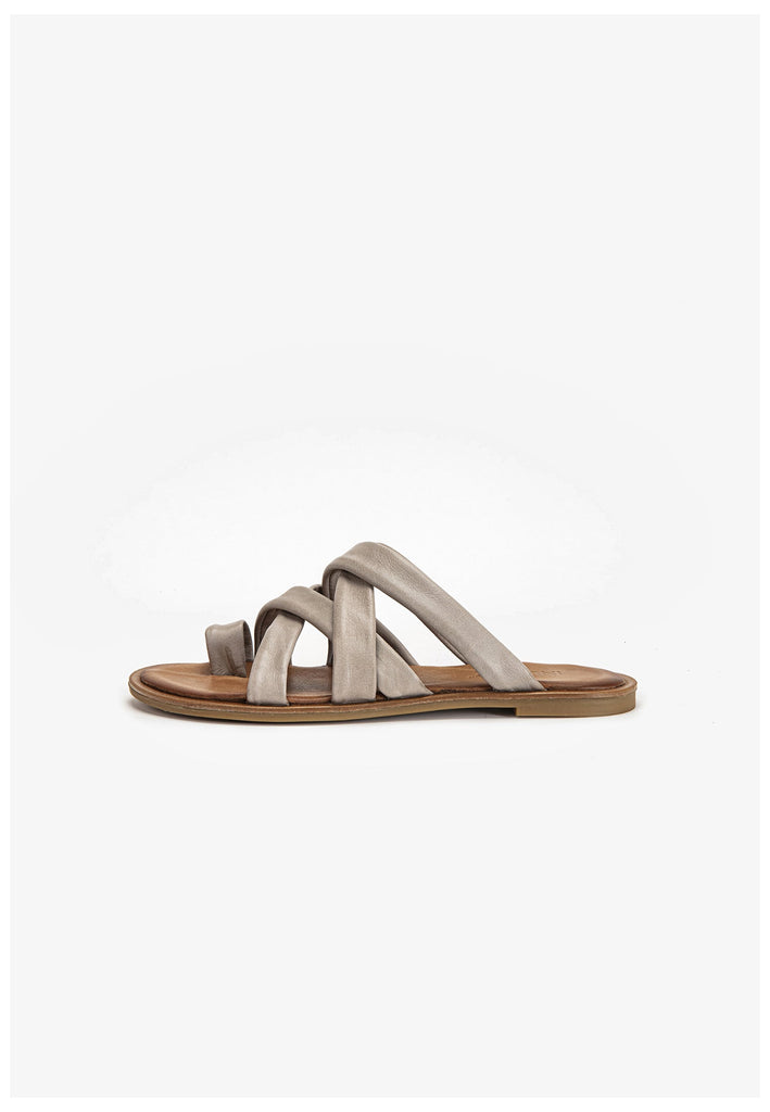 Inuovo Pantoletten Leder Grau