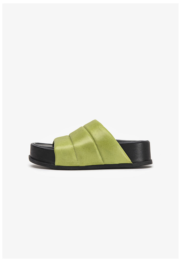 Inuovo Pantoletten Leder Grün