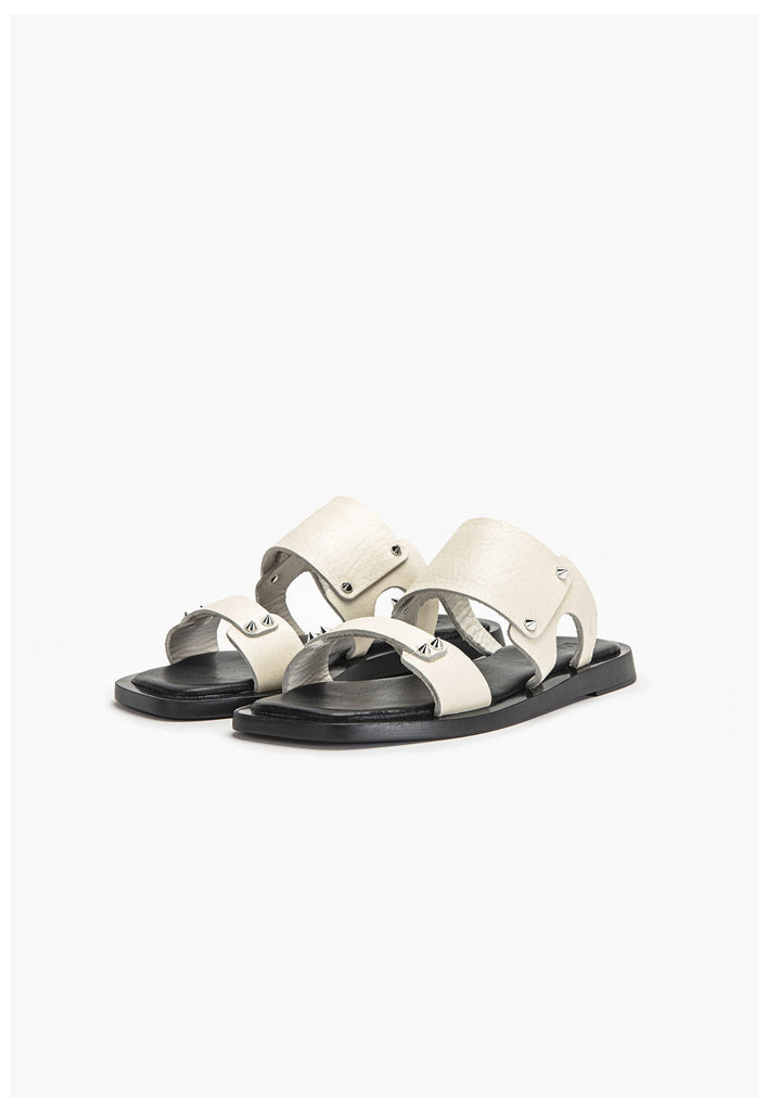 Inuovo Pantoletten Leder Hellbeige