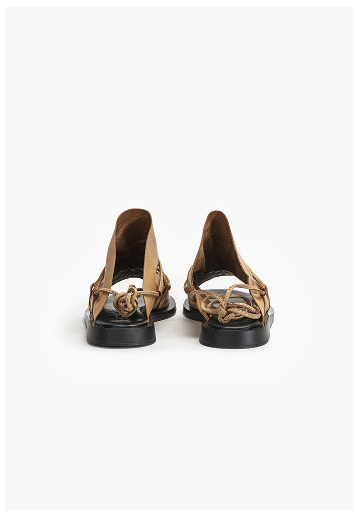 Inuovo Pantoletten Leder Hellbraun